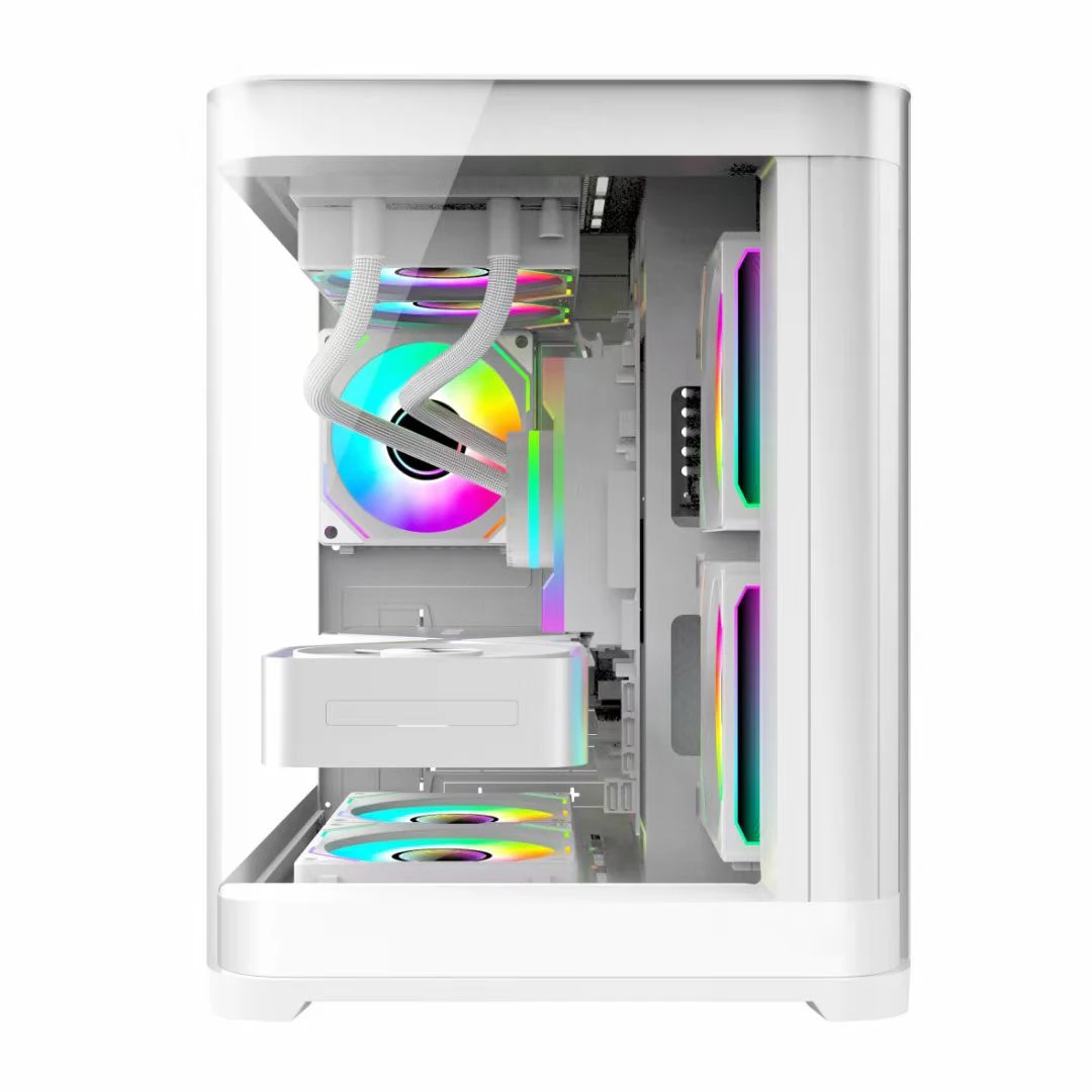 Low price of Brand new 5 card slot expansion esport gaming computer case M-ATX panoramic sea view room chassis