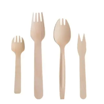
Factory direct sale wooden cutlery disposable wooden spork in bulk 