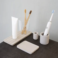 Four Piece Suit Diatomaceous Earth Single Toothbrush Stand Diatomite Toothbrush Holder