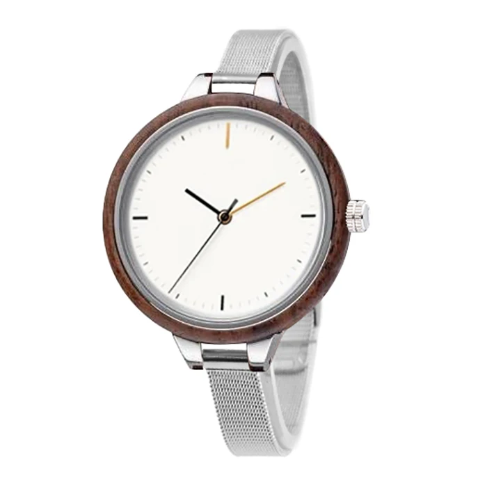 Women Custom Fashion Regal Waterproof Watches Japan Movt Face Waterproof Wood Watch