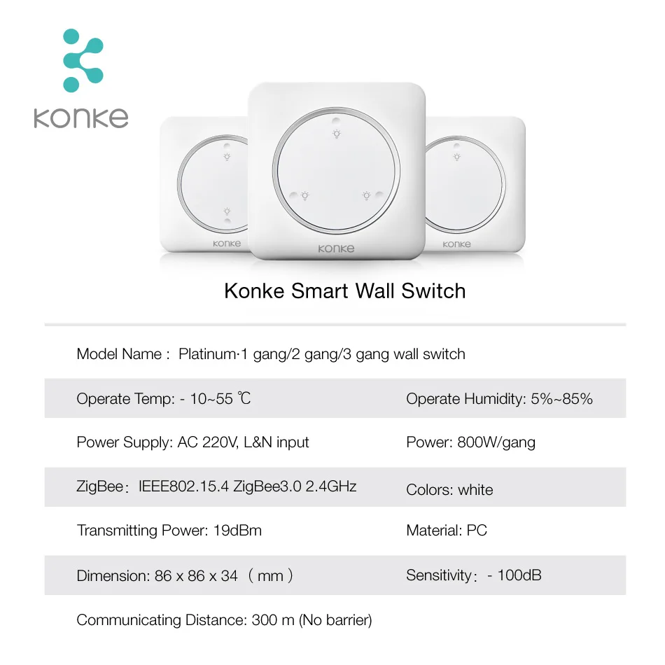 smart home zigbee dimmer switch led light switch wifi control 220V