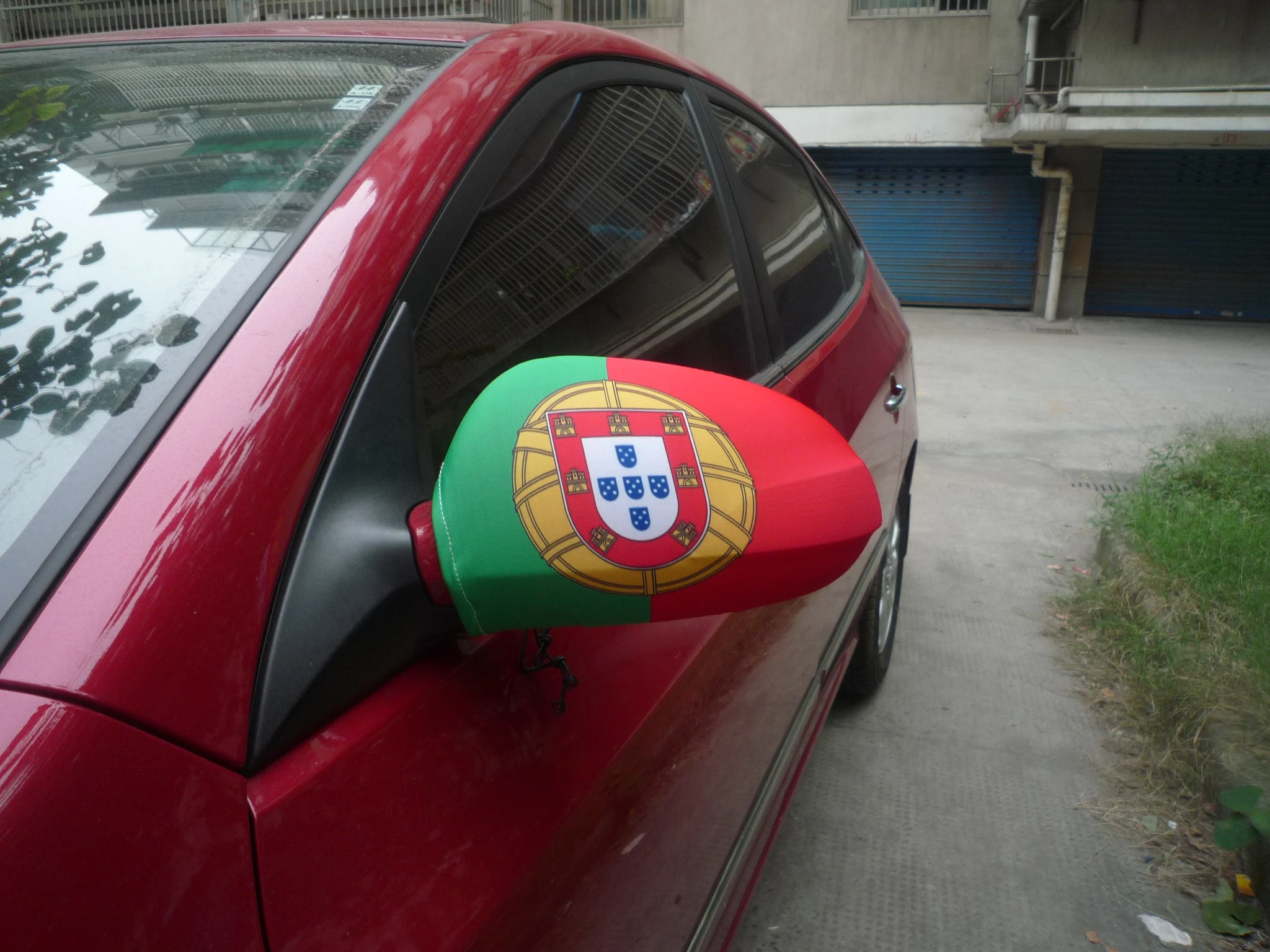 Promotion gift item product Europe country design flag stretch car mirror flag