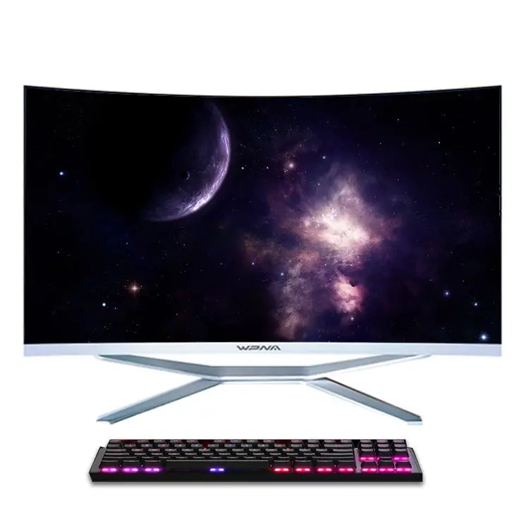 24' 27 Inch ontai Curved clash i7 16gb 512gb ssd All In One Desk Top Computer Odm Desktop Pc Computer For Office All In One pc