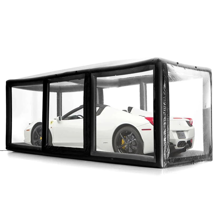 Durable Outdoor PVC Carport Clear Parking Tent Dust Proof Feature Inflatable Garage Car Cover Advertising Inflatables Car Tent