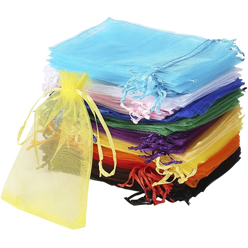 High Quality Candy Colors Organza Fabric Coffee Bean Packaging Boxes For Bags