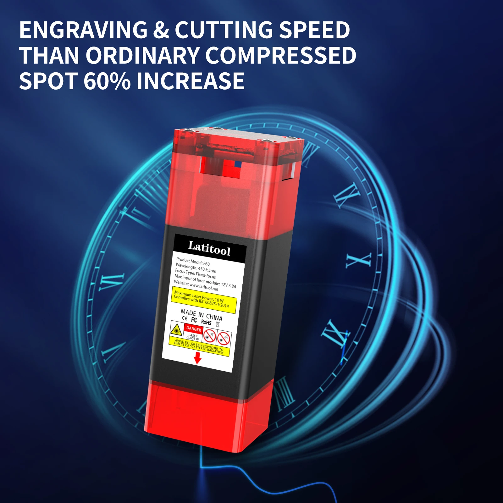 Hot Sale Latitool F60 60W Mini Laser Engraving and Cutting Machine With Eye Protection Glass Marker Leather Engraving Tool