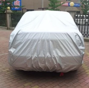 Direct sell 100% polyester waterproof pu pa silver coated taffeta fabric for car cover tent