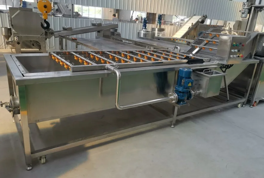Stainless steel design fruit onion carrot vegetable bubble washing and drying cleaning machine line