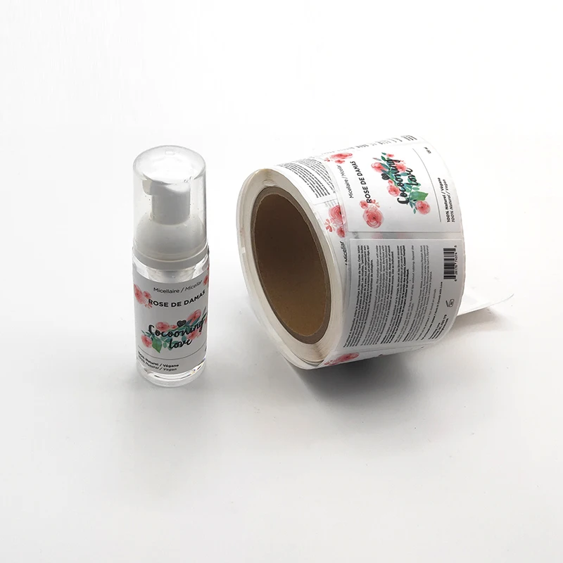 Custom Skincare Private Label Adhesive PP Waterproof Cosmetic Skincare Label Sticker Printing
