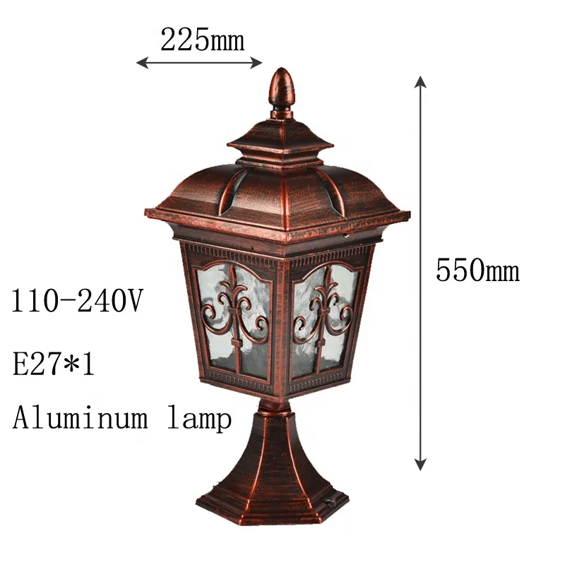 Outdoor fence pier mount post lights garden decorative gate pillars lamp