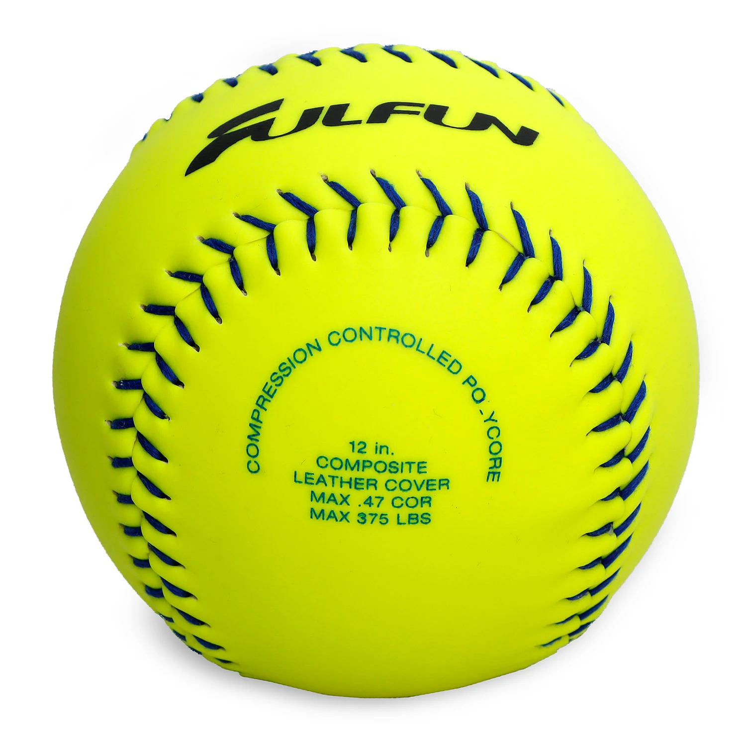 High quality optic Yellow synthetic Leather Softball Sports Practice balls slowpitch softball