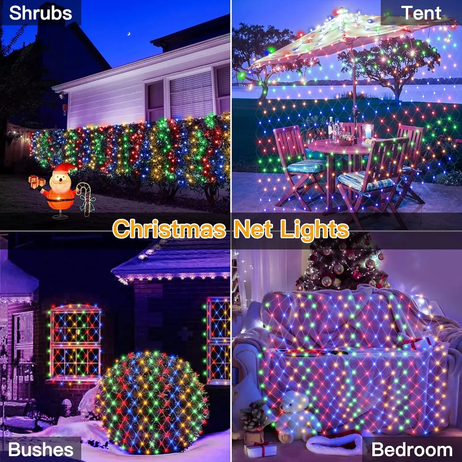 Customizable Ip67 Hot selling Garland Christmas xmas Wedding Party Holiday Led Net Mesh Fairy String Light