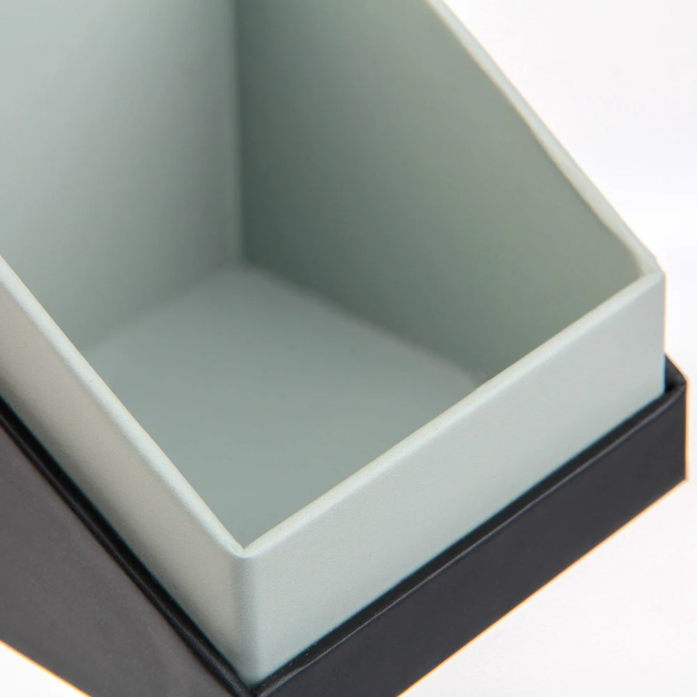 Cardboard black watch packaging box custom reasonable price luxury rigid square watch gift box with lid