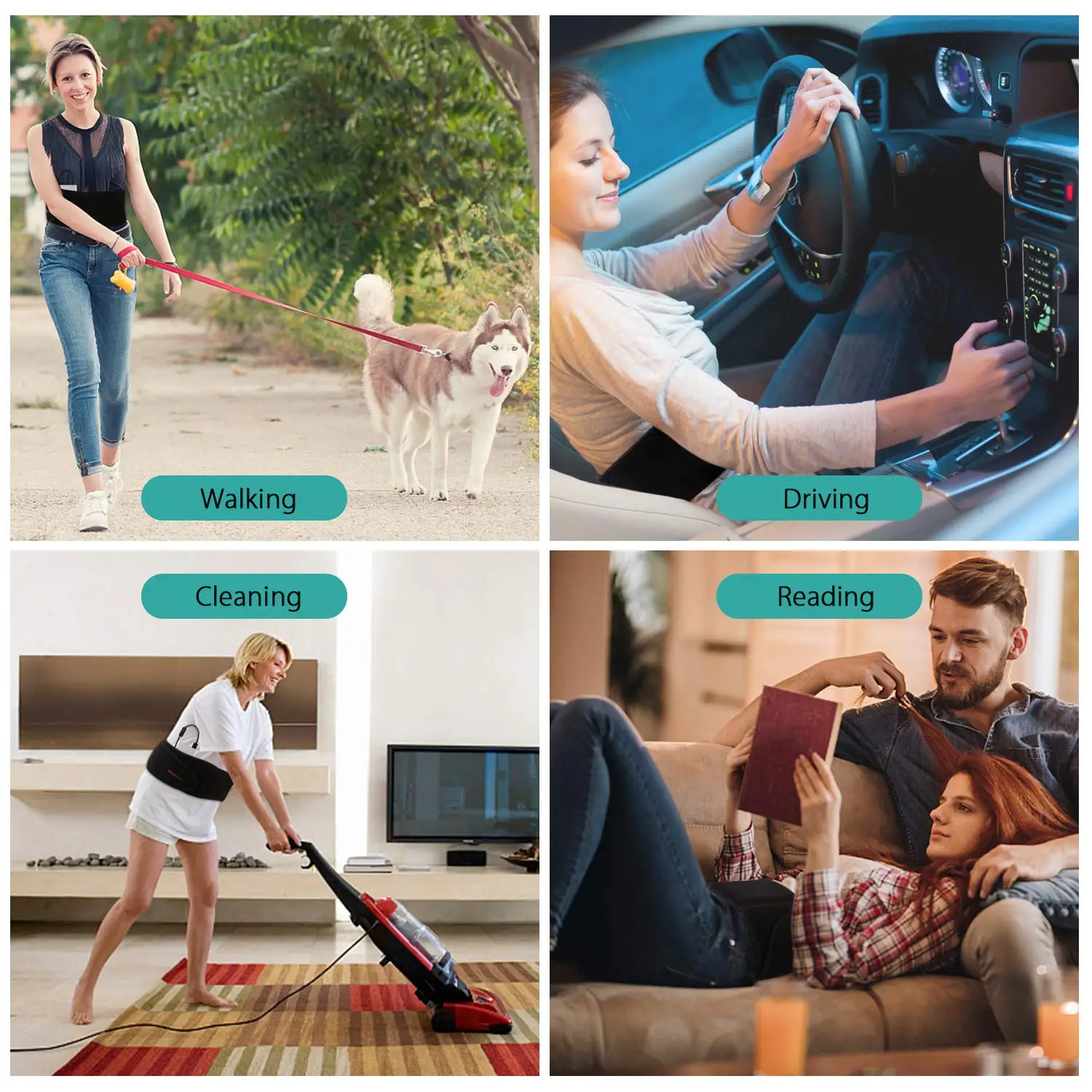 5V Washable Neoprene Carbon Fiber FIR Lower Back Pain Relief Heated Waist Belt heating Pad