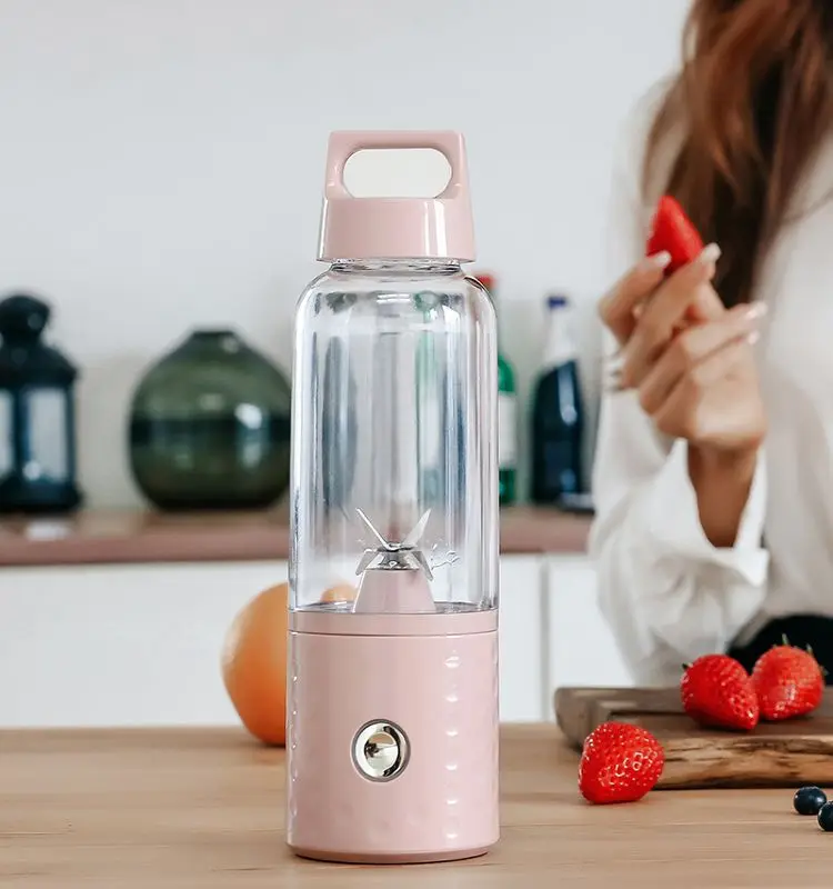 High Quality Customized Logo Acceptable Rechargeable Fruit Juice Extractor Home Electric Portable Usb Mini Juicer Blender