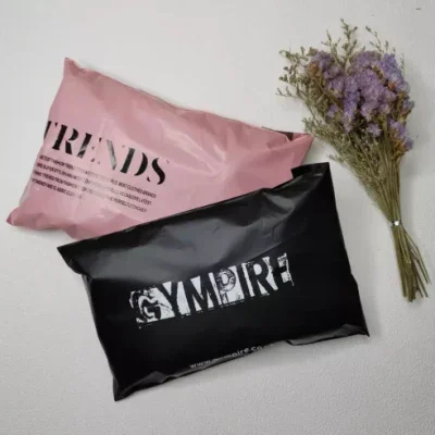 Custom biodegradable polyester mailer courier envelope packaging shipping bag with self adhesive