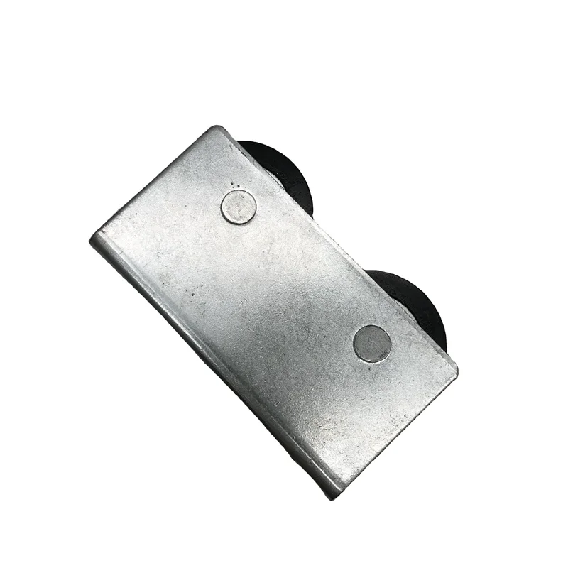 garrucha R-22 doble alta fierro con u rodamiento de ranura iron sliding window roller wheel