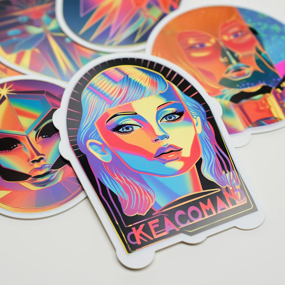 Custom Mixed Style Designs Printing Waterproof Vinyl Stickers Die Cut Label Logo Stickers Adhesive PVC Label Sticker