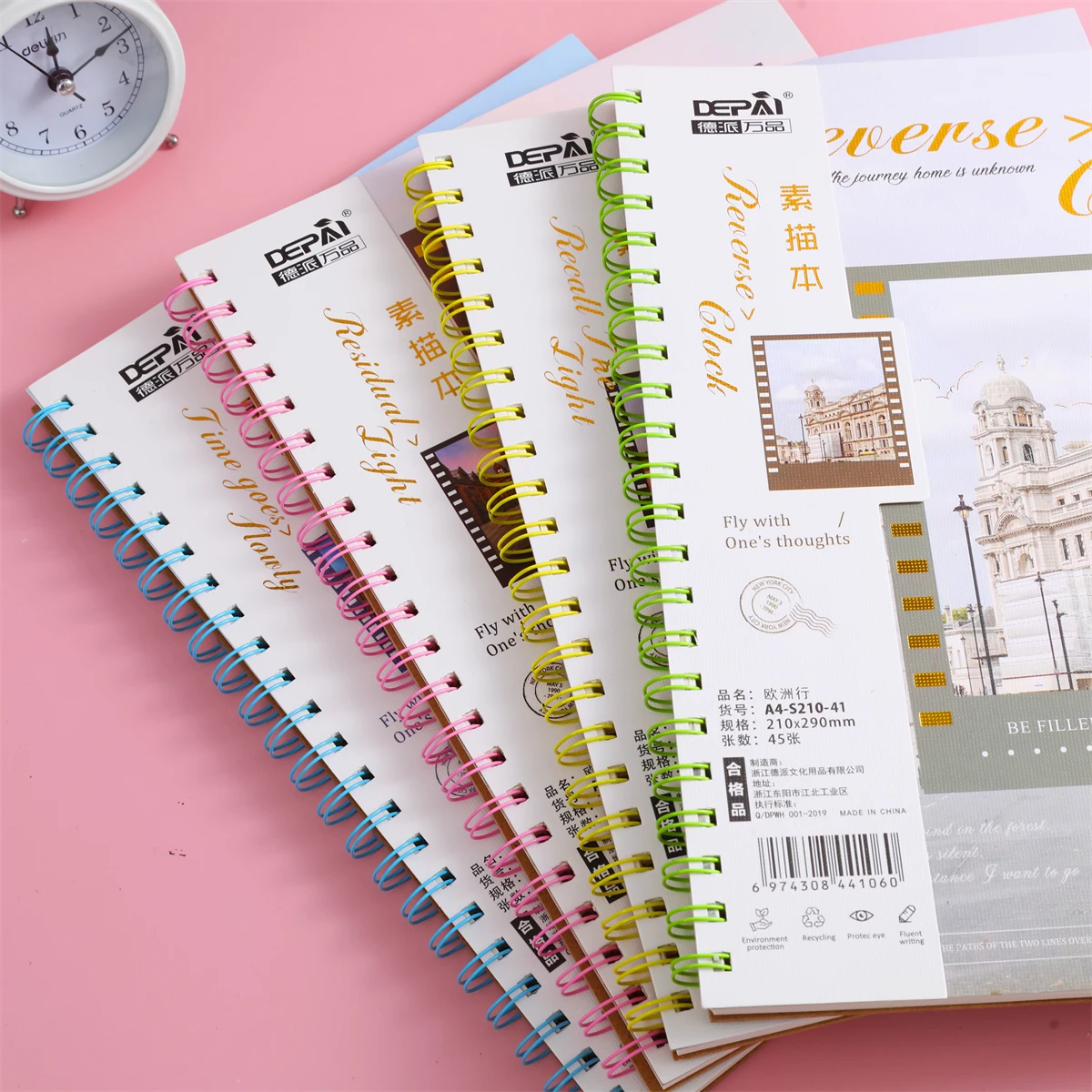A3 A4 A5 Art Sketchbook Canvas Cover Watercolor Paper Sketchbook Double Coil Spiral Sketch Book For Drawing Sketch Pad