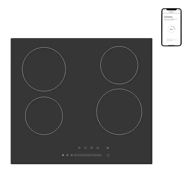  Встроенная умная кухонная плита с четырьмя горелками Wi-Fi керамическая Tuya для