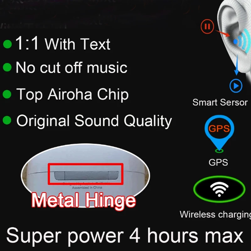 Zeware Huilian v4.6 Rename TWS ANC Noise Cancel Reps Serial Gen 3 Air podding 3 Pro Case for Earphone Earbud