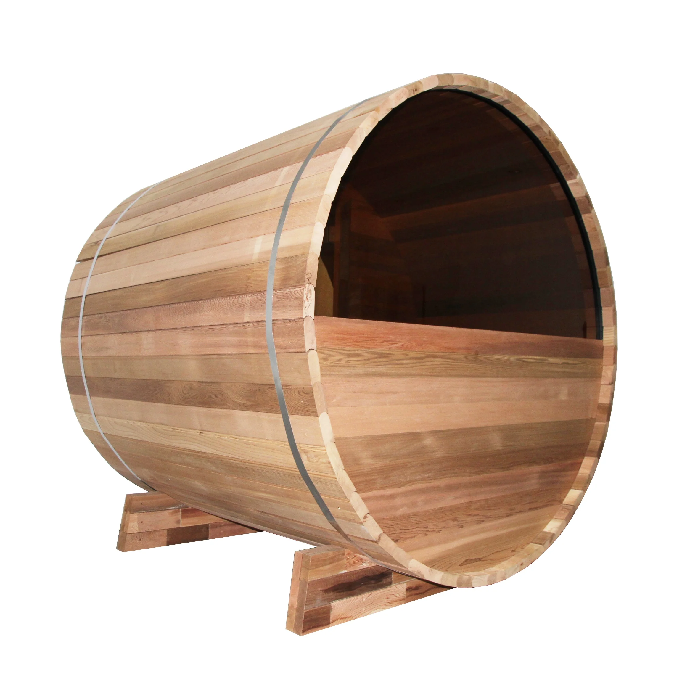 OEN/ODM Design 26 Years Experience  Manufacturer Best Canadian Red Cedar Outdoor Barrel Sauna Room For 4-6 Persons