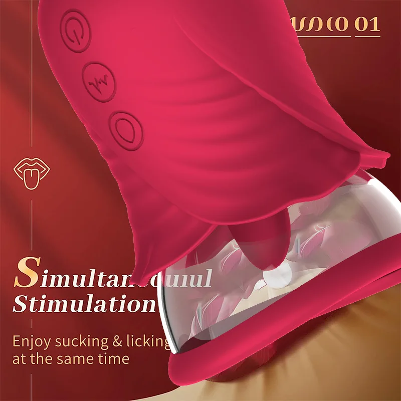 AIZHILIAN sex toy shop of rose-style female rapid-orgasm masturbator that sucks and licks the clitoris and nipples vibrator