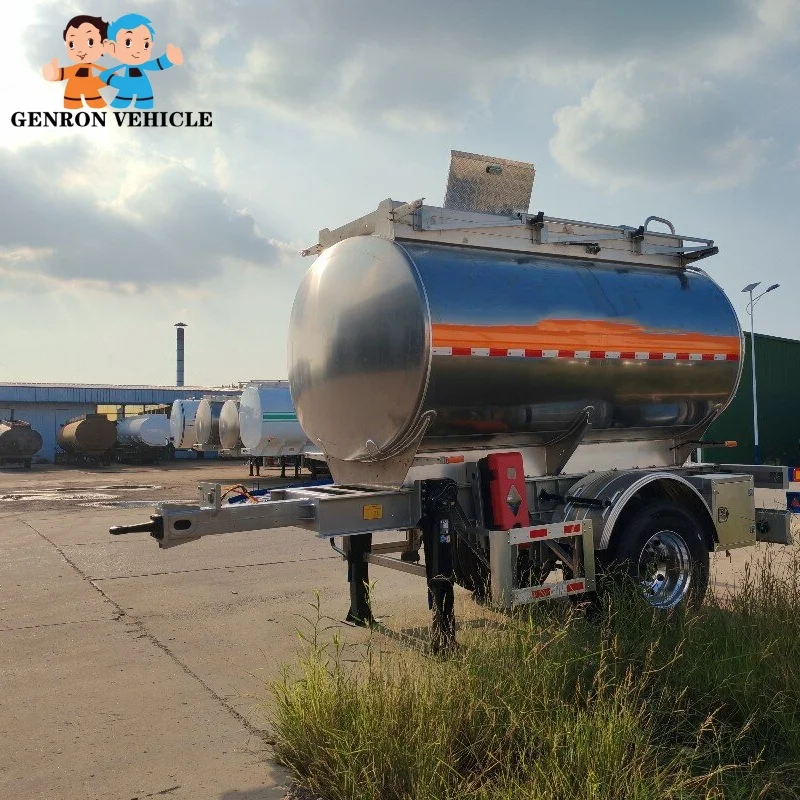 10000L one/two axles Fuel/petroleum /oil/liquid/diesel/petrol moving small tanker draw bar semi trailer for ruck fleet refueling