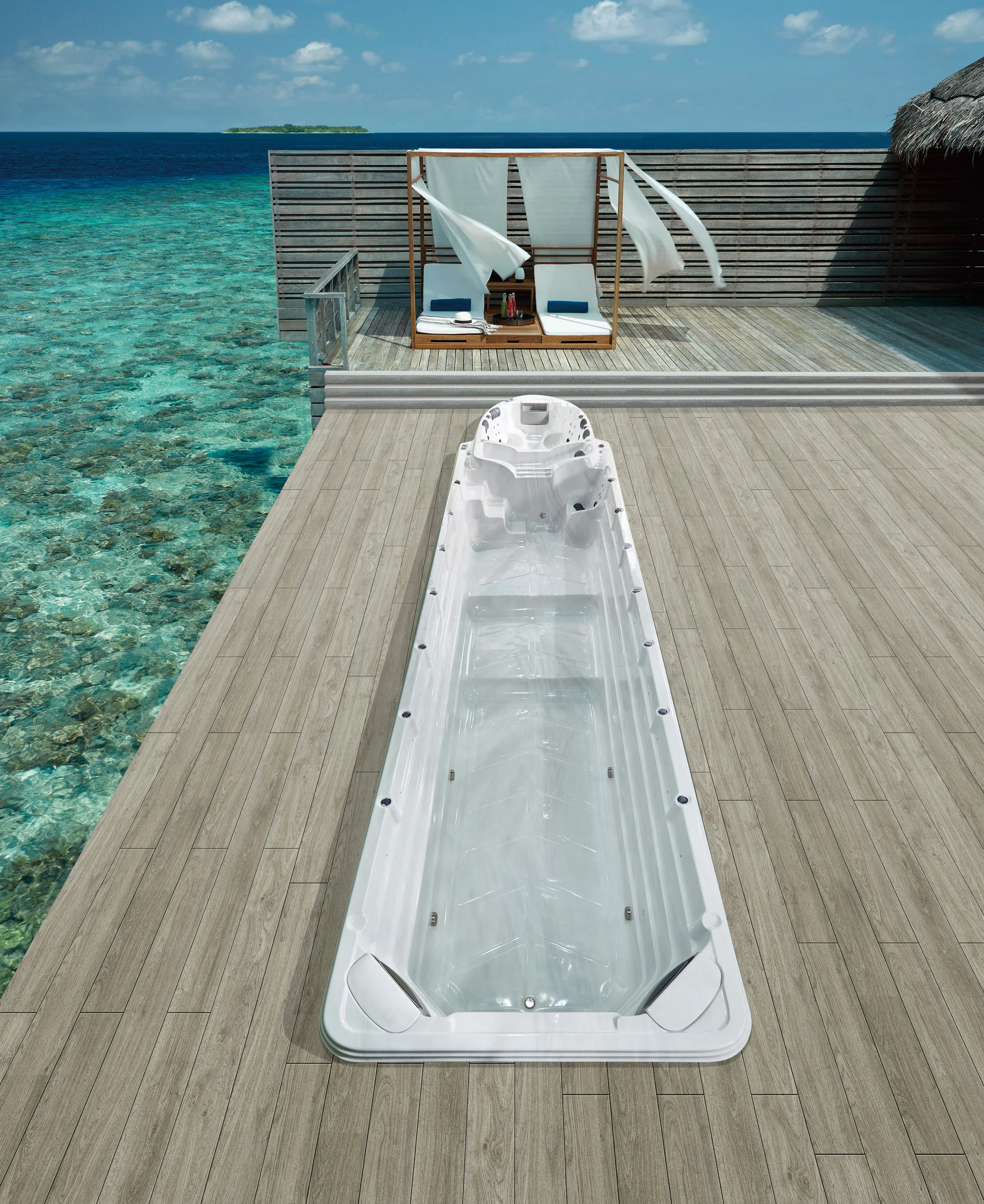 high quality 6 Person 12 meters endless swim spa pool for BG-6617