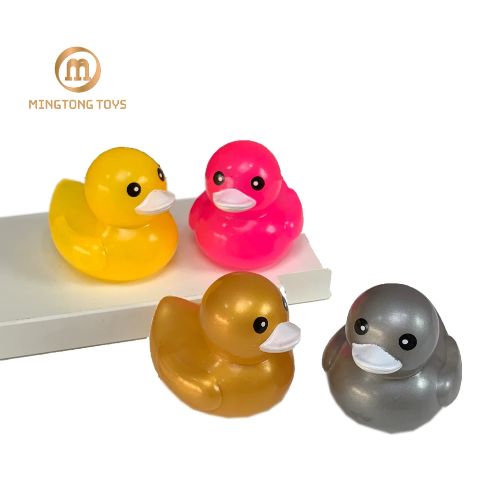 Promotion Baby Bath Time Toy Classic Floating Squeak Silicone Animal Mini Rubber Ducks