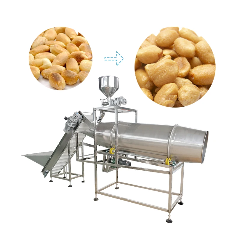 Snack Nuts Peanut Drum Flavoring Machine For Nuts