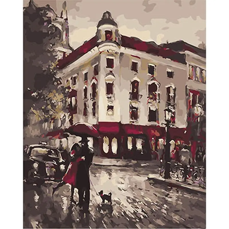 Four Seasons Scenery DIY Painting By Numbers On Canvas Oil Pictures For Adults Acrylic Coloring By Number Frame Home Decoration