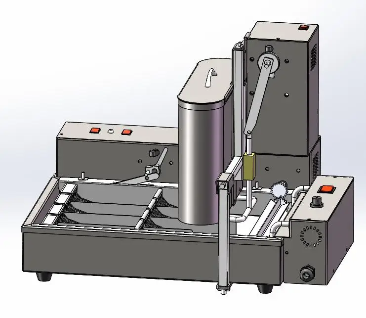 
ZBTTJD1 Commercial High Quality Hot Sale Single Row Mini Automatic Donut Machine 
