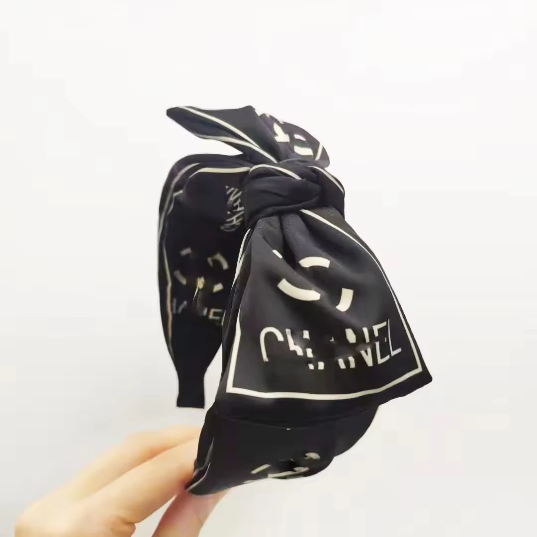 Luxury Designer Elastic Bowknot Hair Hoop Tying Fabric Headband Decoration Fashion C Brand Designer Headbands For Women