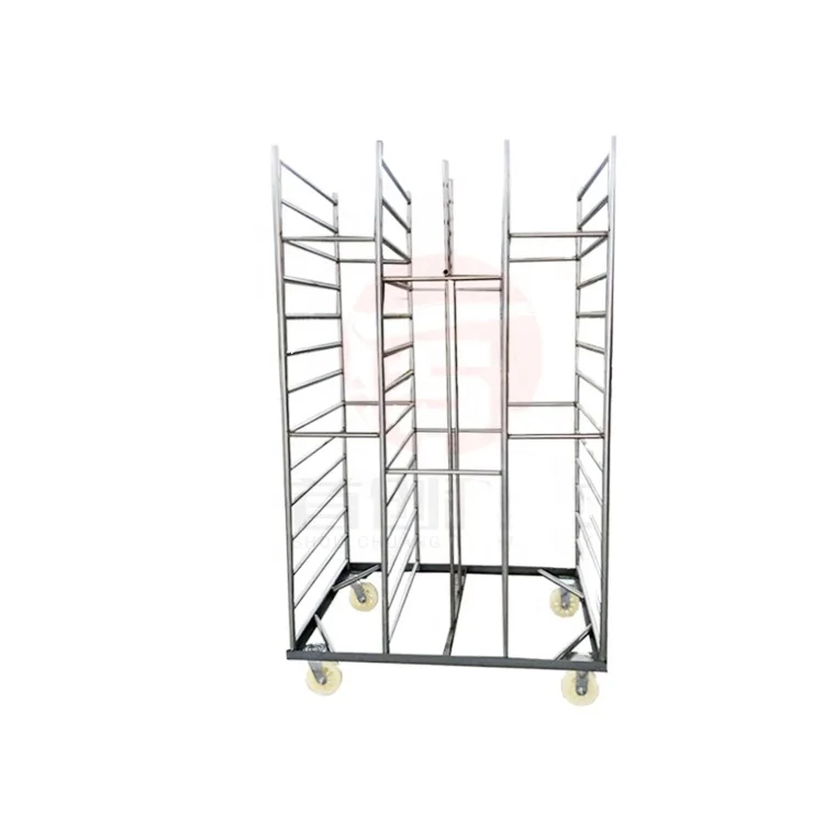 China New Corrosion Resistant Stainless Steel Tray Rack Dryer Trolley Drying Cart for Fish Fruit Dryer Food Drying Machine