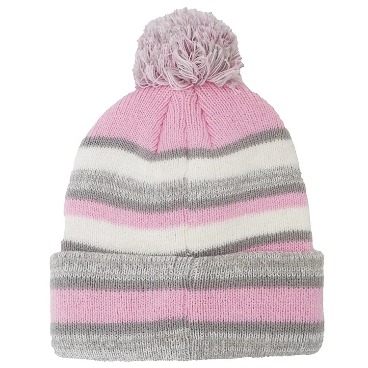 Kids beanie hat for boys girls pom knit hats beanies custom logo winter warm classic toque soft cuffed skull children cap