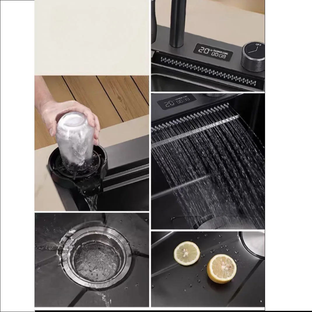 Diversion Line Design Fast Drainage Anti Stagnant Water Supporting Launching Kitchen Sink