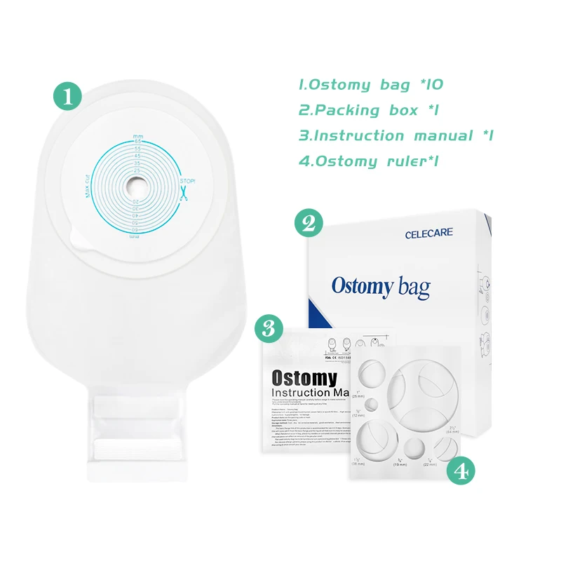 Celecare Stoma Bag Ostomy Disposable Colostomy Bags one piece system colostomy pouch