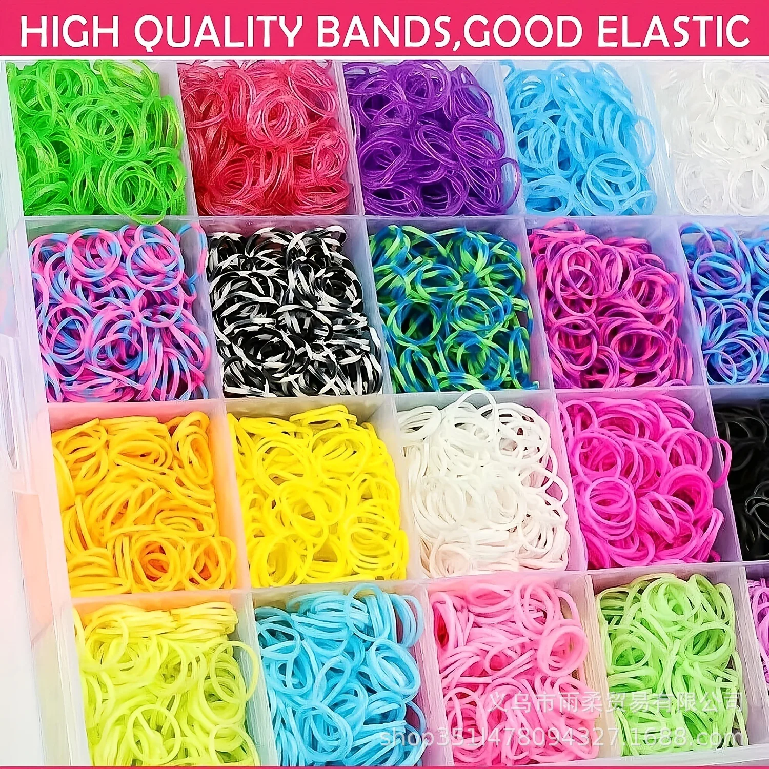 Wholesale 15000+ Loom Bands Rainbow Rubber bands DIY Children Educational Toy For Gifts For Girl For Making Bracelet