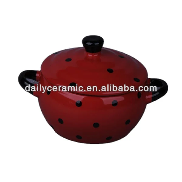 
promotional ceramic soup tureen with dots 