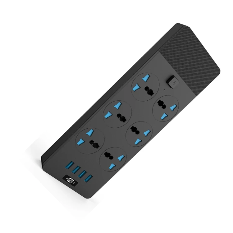 
Factory Direct Sale 3000w Power 16a Rated Current Black Multifunction Electrical Power Strips 