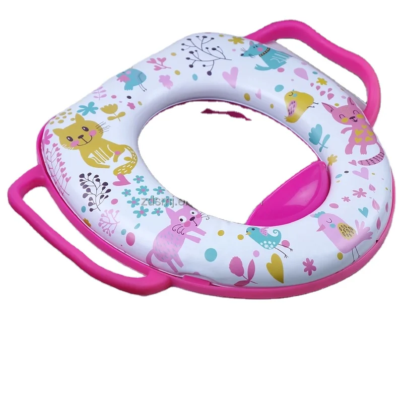 Baby Soft potty seat   pvc printing baby/kids toilet seat soft potty training environmentally friendly materials  potty seat