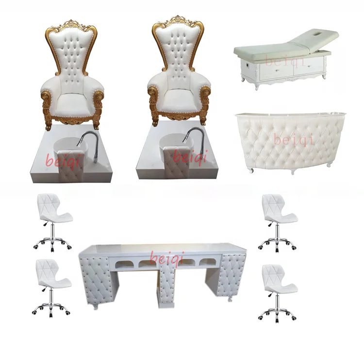 2019 Royal nail spa pink princess electric manicure pedicure chair with jet