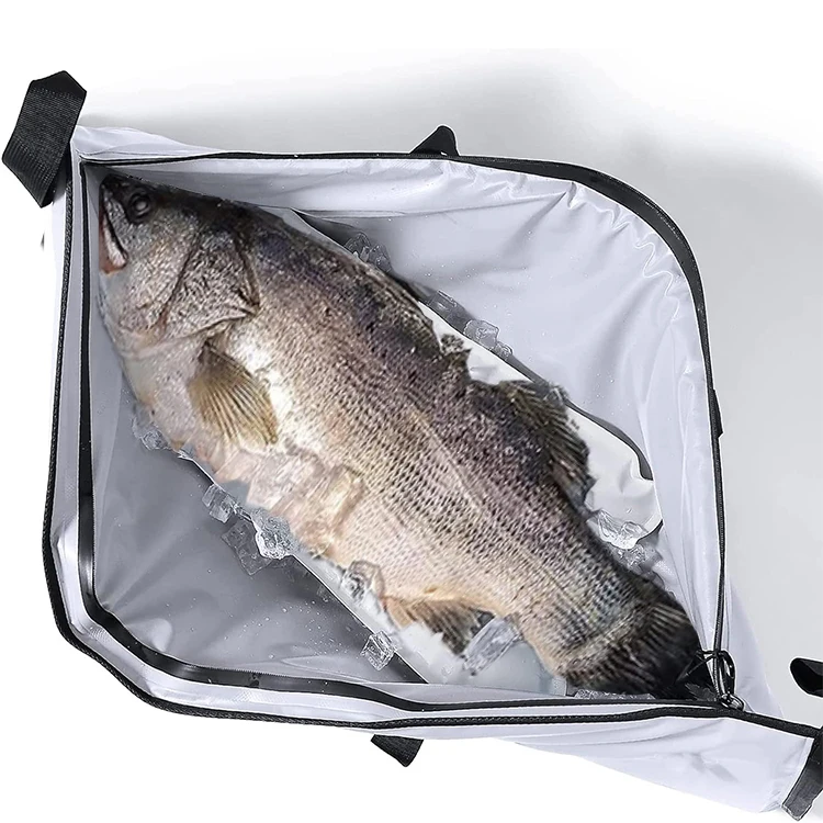 Custom Logo EVA PVC TPU Large Sea Fishing Kill Catch Bag Waterproof Insulated Kayak Fishing Fish Chiller Cooling Cooler Bag