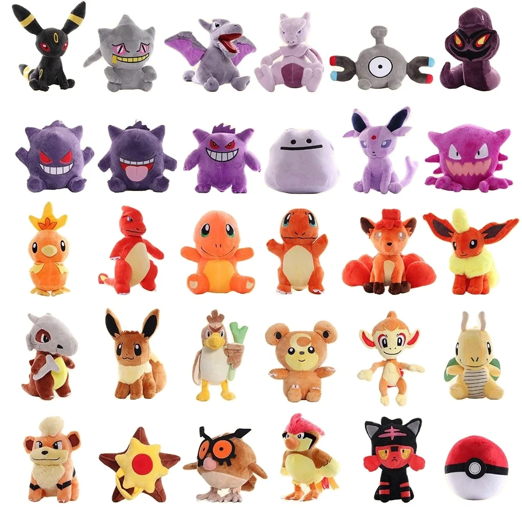 Factory Wholesale Cheap Discount Promotion 20CM Pokemon Plush Toys Pikachu Charmander Bulbasaur Grabber Machine Doll