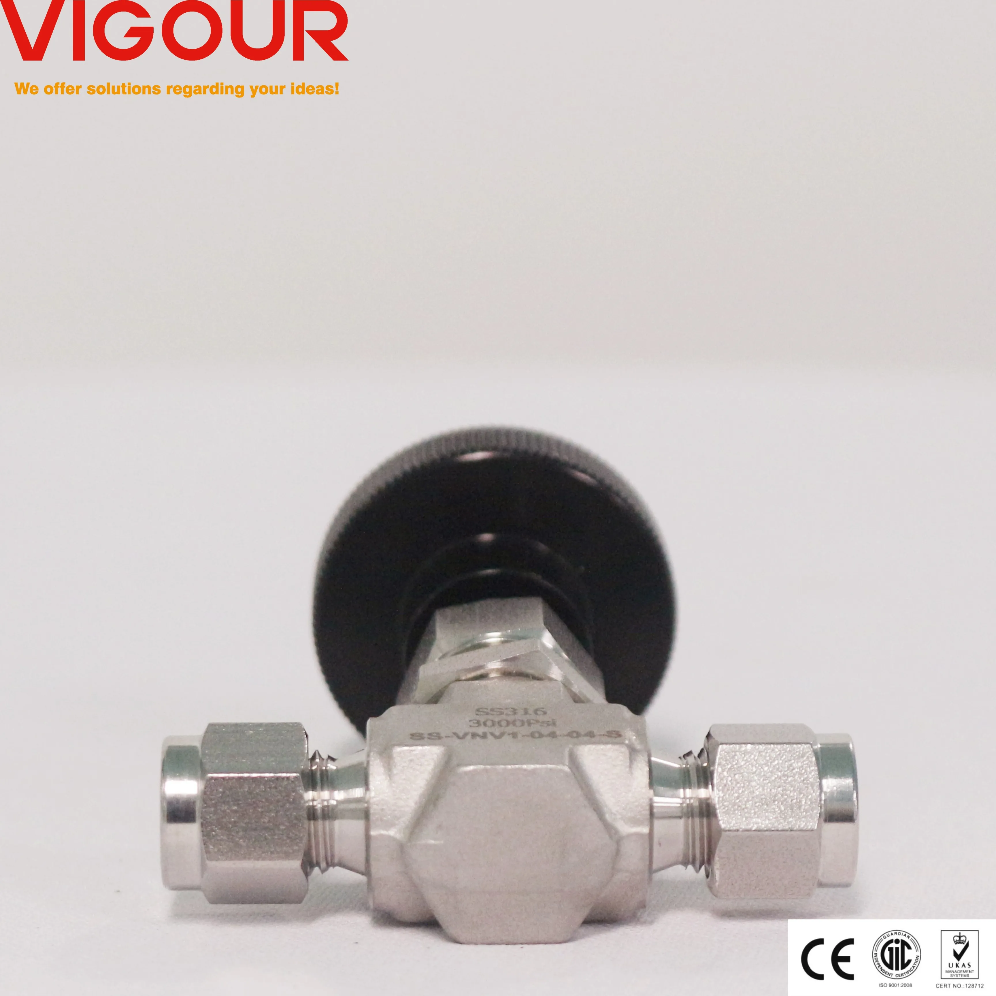 Manual Needle Valves for Gas Live Loaded Packing System with Working Pressure up to 5000psig for General Application