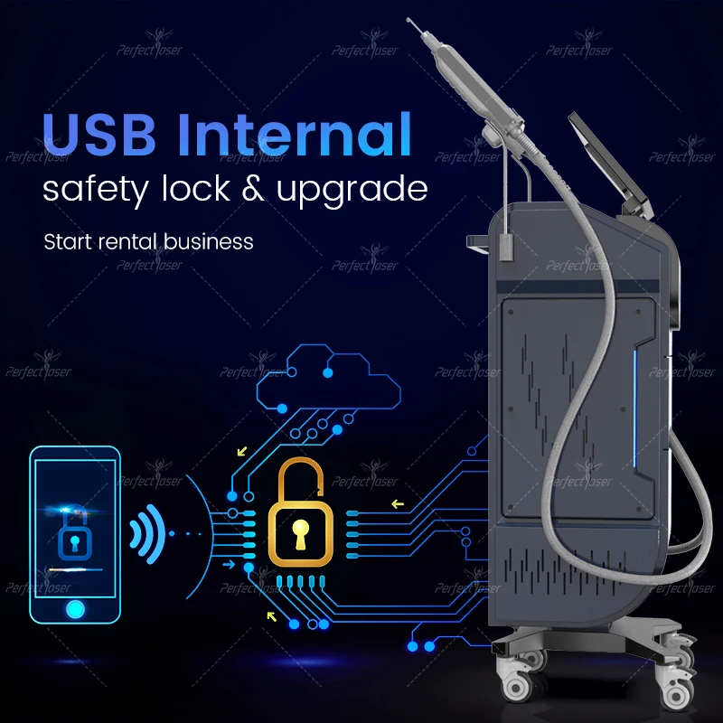 Perfectlaser Oem Diode Laser Hair Removal Machine Professional Ice 755 808 1064 Permanent nd yag Laser Machine