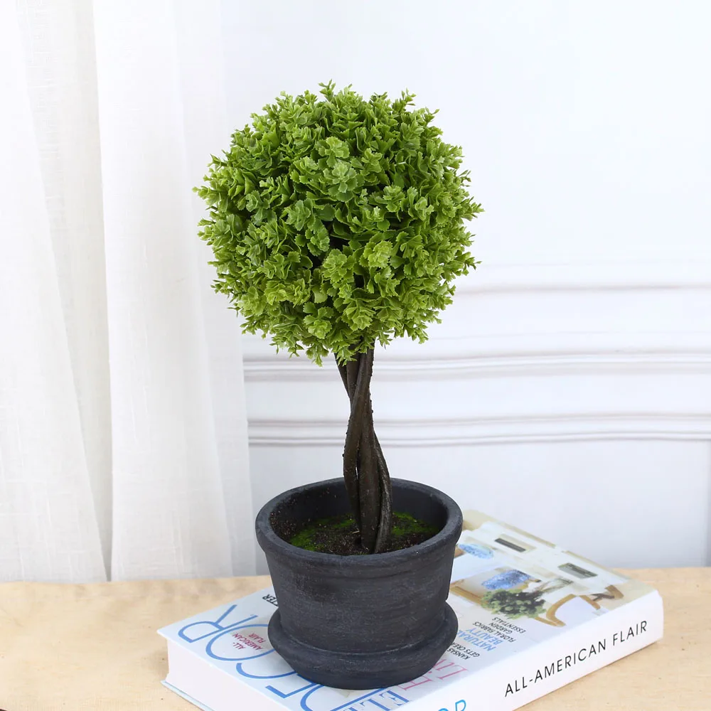 custom Succulent cactus desktop decoration lavender bonsai artificial plant potted with Cement basin