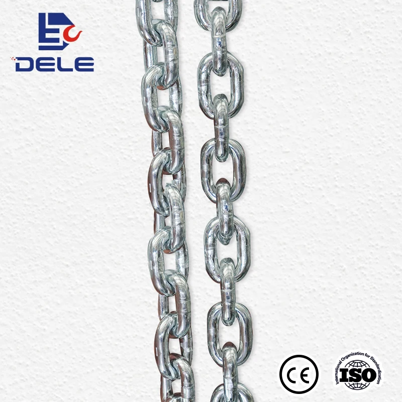 Galvanized chain 5mmX15mm heat treated G80 loading chain for lever block Iron chain factory supplier competitive price