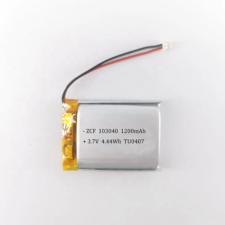 CB/ KC / UL62133 / CSA62133 Certified 103040 1200mAh 3.7V Lithium Polymer Battery Pack